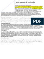 Qué Son Considerados Gastos Generales de Producción