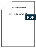 Brick Game: Midterm Report ON