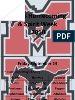 GMHS Homecoming Spirit Week