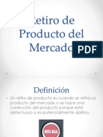 Retiro de Producto Del Mercado - PNO