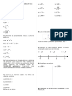 Exercícios de Revisão Potenciação e Radiciação - 1BIM9