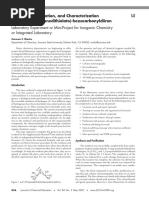 Synthesis, Purification, and Characterization W of A - (1,3-Propanedithiolato) - Hexacarbonyldiiron