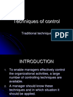 Techniques of Control: Traditional Technique