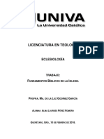 Trabajo Fundamentos Bíblicos de La Eclesiología