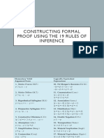 Constructing Formal Proof Using The 19 Rules of Inference