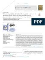 Detachment of Cu (II) and Co (II) Ions From Synthetic Wastewater Via Adsorption On Lates Niloticus Fish Bones Using LIBS and XRF