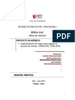 Estructura Del Informe Final de Prácticas Preprofesionales