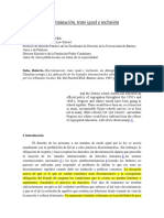 Saba, Roberto - Discriminación, Trato Igual e Inclusión