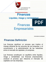 Finanzas Liquidez, Riesgo y Rentabilidad