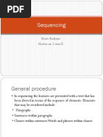 Sequencing: Maris Radiana Master An 2 Sem II