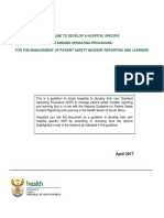 Guideline For Hospitals To Develop A SOP For Pateint Safety Incident Reporting and Learning Apr 2017