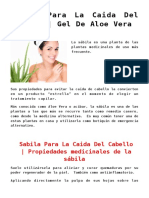 Sabila para La Caida Del Cabello - Gel de Aloe Vera