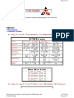 Options:: Motor Formulas Transformer Formulas