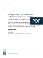 Sample FMEA: Comparison of Five Medication Dispensing Scenarios