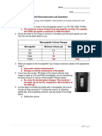 Gel Electrophoresis Lab Questions - Answer Key