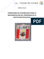 INFORME Condiciones de Accesibilidad IE. Monte Carmelo