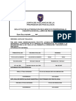 Solicitud de Autorización de Ejercicio Profesional e Inscripción en El Libro de Registros