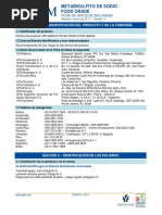 Metabisulfito de Sodio Food Grade