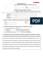 Ejercicios para Nivelacion Del Sustantivo