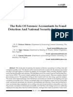 The Role of Forensic Accountants in Fraud Detection and National Security in Nigeria