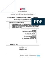 Informe Mensual #01 Informe de Obra Civil, Ingenieria Civil