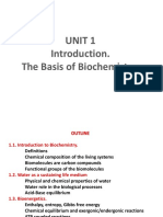 Unit 1 The Basis of Biochemistry