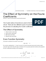 The Effect of Symmetry On The Fourier Coefficients