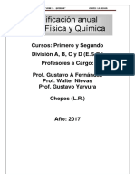 Planificacion Anual de Física y Química 2017