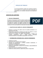 Ejecucion de Papeles de Trabajo de Auditoria Empresa Gloria