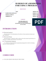 Analysis and Design of A Residential Structure Using C Program