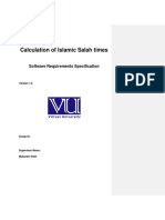 SRS Calculation of Islamic Salah Times