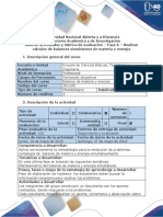 Guía de Actividades y Rúbrica de Evaluación-Fase 6-Realizar Cálculos de Balances Simultáneos de Materia y Energía