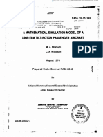 A Mathematical Simulation Model of A 1985-Era Tilt-Rotor Passenger Aircraft