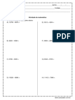 Atividade de Matematica As Quatro Operações 5º Ou 6º Ano PDF