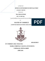 Project On Consumer Perception On Investment in Mutual Funds