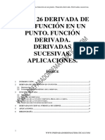 Tema 26 DErivadas en Un Punto - Autor Preparador de Matematicas PDF