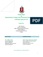 Implementation of Supply Chain Management Strategy of A Study On Radiance Knitwears Ltd.