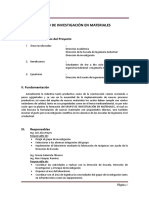 Proyecto Grupo de Investigación en Materiales