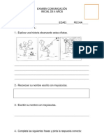 Examenes de 4 Anos 1 Unidad