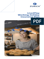 Live2Play Working Holiday Insurance Plan