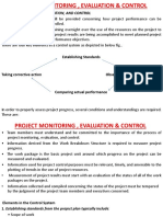 Project Monitoring, Evaluation, and Control: Establishing Standards