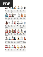 Fender Color Chart