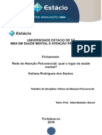 FICHAMENTO - Rede de Atenção Psicossocial