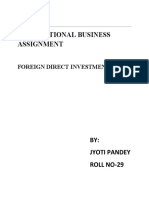 International Business Assignment: Foreign Direct Investment