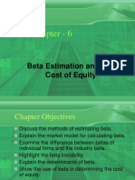 Chapter - 6: Beta Estimation and The Cost of Equity