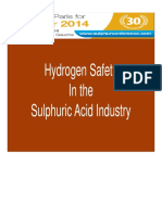 Hydrogen Safety in The Sulphuric Acid Industry