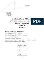 Uganda Certificate of Education Joint Mock Examinations - 2010 Biology Practical Paper 3