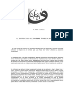 Guenon, Rene - El Significado Del Nombre Arabe de Rene Guenon Rene (PDF)