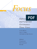 Enforcement and Corporate Governance - Three Views