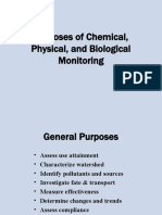 Purposes of Chemical, Physical, and Biological Monitoring